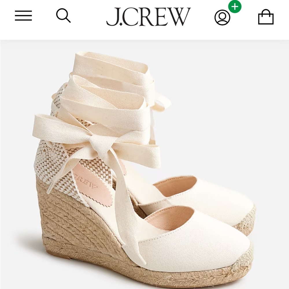 J.Crew Lace-Up High-heel Espadrilles